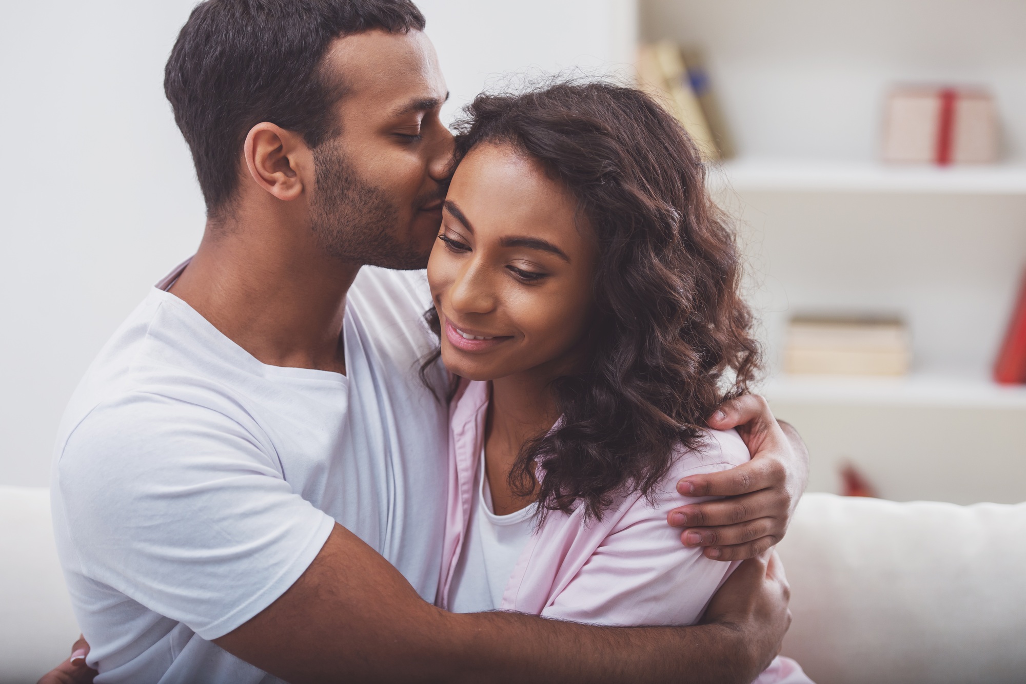 Happy Afro-American couple