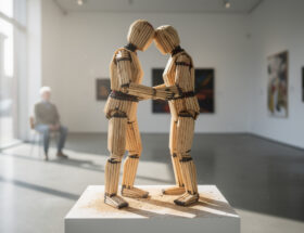 découvrez comment les bonhommes allumettes illustrent que l'amour peut rapprocher les gens à travers l'art, une célébration simple et touchante des connexions humaines.