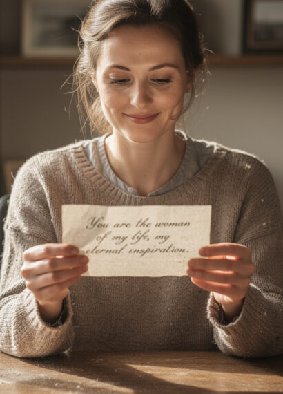 une lettre d'amour sincère déclarant à la femme de votre vie qu'elle est votre source éternelle d'inspiration et de bonheur.