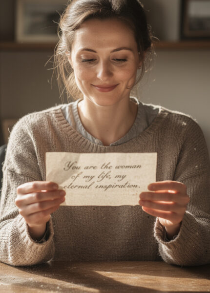 une lettre d'amour sincère déclarant à la femme de votre vie qu'elle est votre source éternelle d'inspiration et de bonheur.