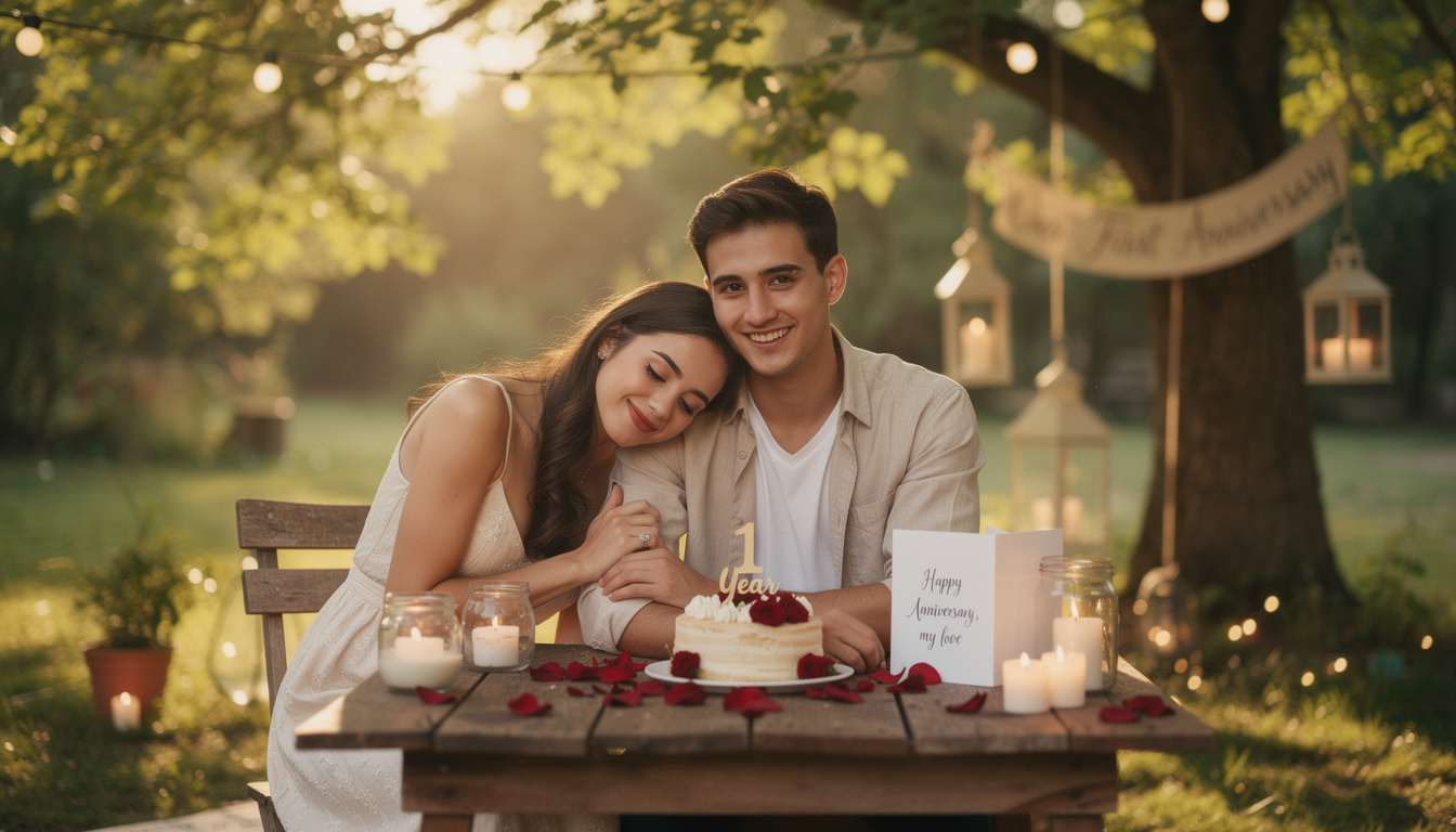 célébrez 1 an d'amour avec des sms remplis de souvenirs précieux à chérir pour renforcer votre relation.